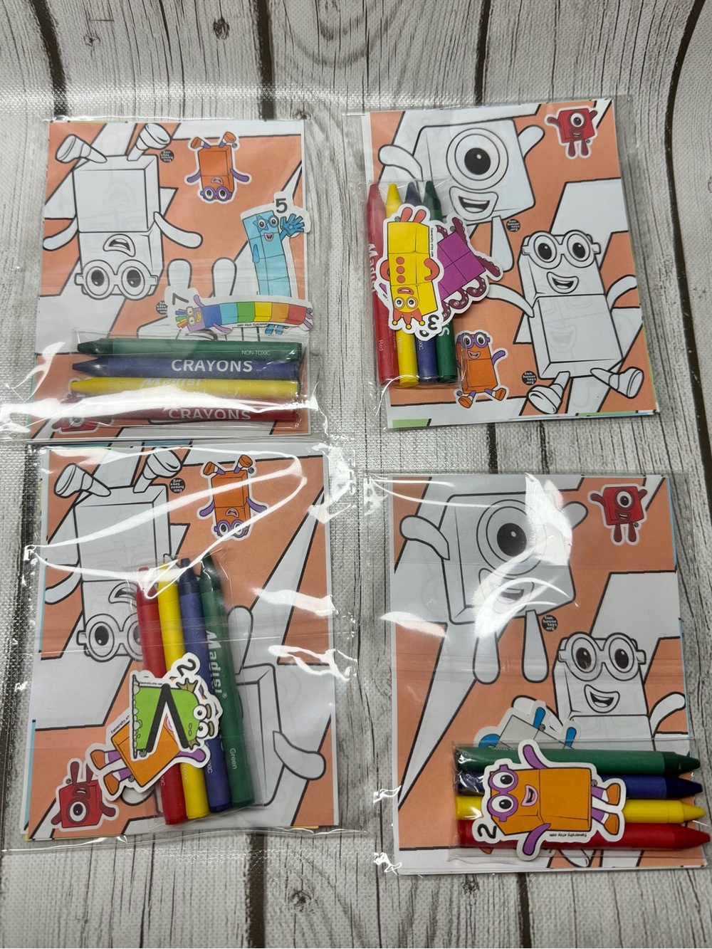 BRAND NEW Number Blocks Coloring Activity Sets Party Favors